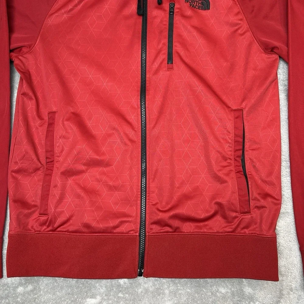 THE NORTH FACE Red Zipper Sweatshirt/Hooded Jacket Coat Men's Size Medium M